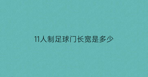 11人制足球门长宽是多少(11人足球门框尺寸)