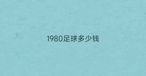 1980足球多少钱(90oo足球)