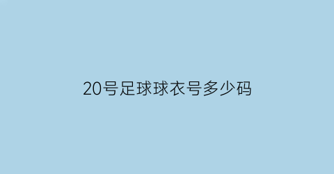 20号足球球衣号多少码(20号球衣图片)