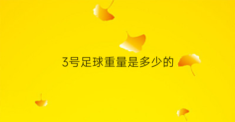 3号足球重量是多少的