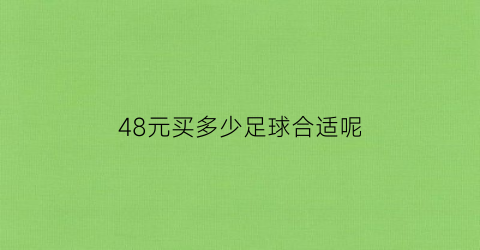 48元买多少足球合适呢(48元买多少足球合适呢)