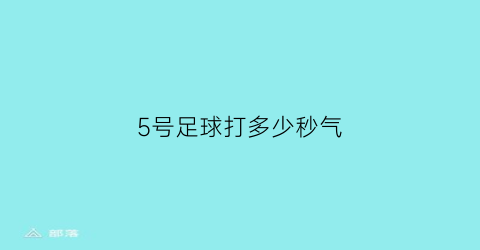 5号足球打多少秒气