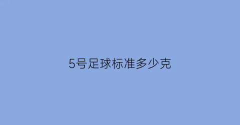 5号足球标准多少克