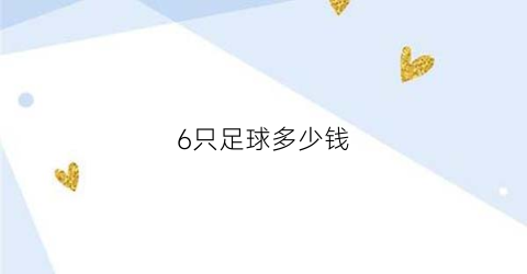 6只足球多少钱(每个足球多少钱)