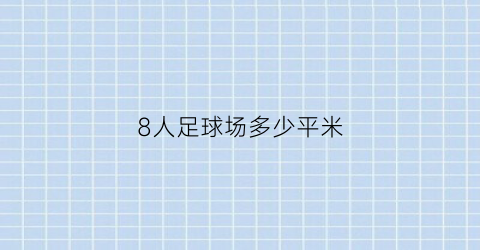 8人足球场多少平米