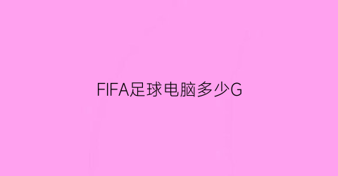 FIFA足球电脑多少G