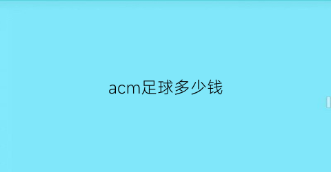 acm足球多少钱