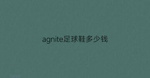 agnite足球鞋多少钱(agility足球鞋)