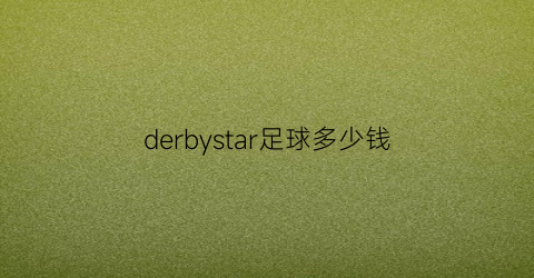 derbystar足球多少钱