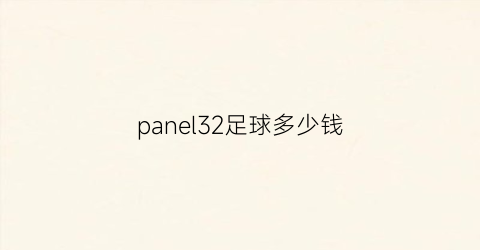 panel32足球多少钱(足球350克)
