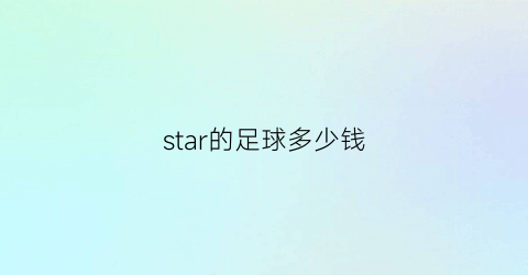 star的足球多少钱