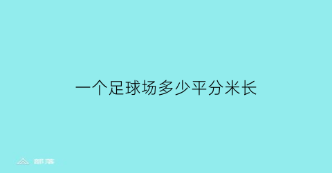 一个足球场多少平分米长(一个足球场长多少米宽多少米)