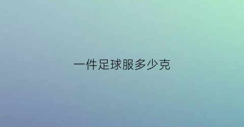 一件足球服多少克