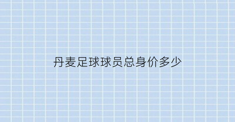 丹麦足球球员总身价多少