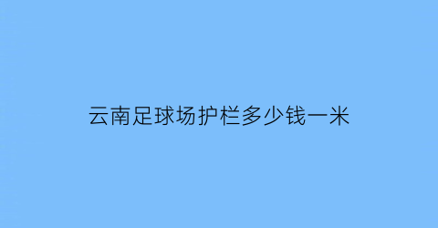 云南足球场护栏多少钱一米(云南足球场围栏网)