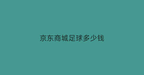 京东商城足球多少钱(京东足球队叫什么名字)