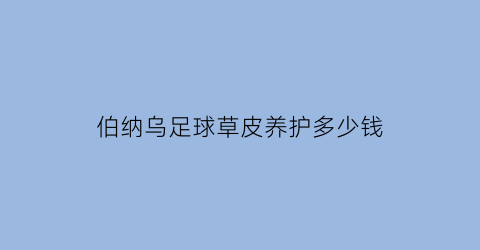 伯纳乌足球草皮养护多少钱(伯纳乌草皮价格)