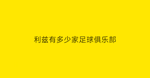 利兹有多少家足球俱乐部