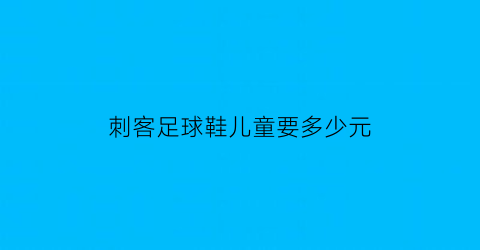 刺客足球鞋儿童要多少元