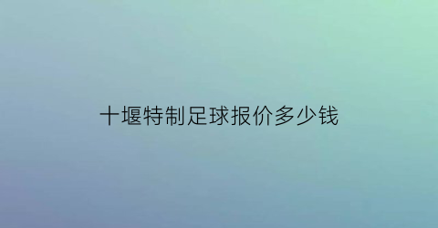 十堰特制足球报价多少钱(十堰特制足球报价多少钱一支)