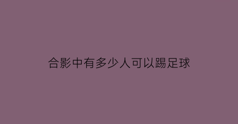 合影中有多少人可以踢足球