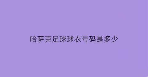 哈萨克足球球衣号码是多少(哈萨克足球球衣号码是多少啊)