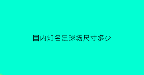 国内知名足球场尺寸多少(国内知名足球场尺寸多少米)