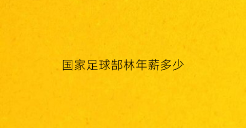 国家足球郜林年薪多少(郜林国足就这水平)