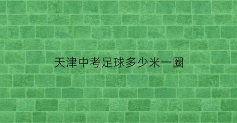 天津中考足球多少米一圈(天津新中考体育球类评分标准)