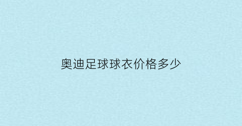 奥迪足球球衣价格多少(奥迪足球球衣价格多少钱一件)