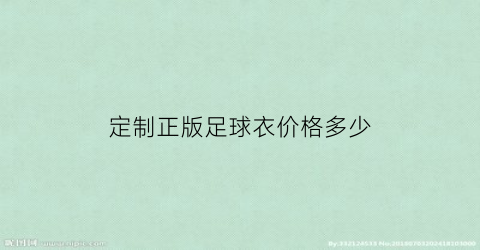 定制正版足球衣价格多少(定制足球球衣)