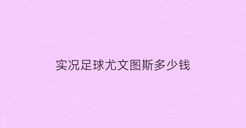 实况足球尤文图斯多少钱(实况足球2021尤文图斯怎么选)