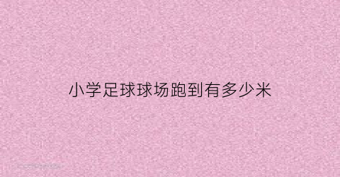 小学足球球场跑到有多少米(小学足球球场跑到有多少米了)