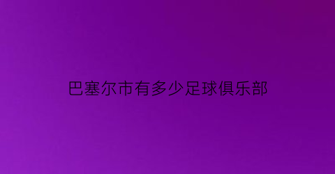 巴塞尔市有多少足球俱乐部(巴塞尔城市)