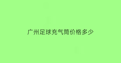 广州足球充气筒价格多少(广州足球充气筒价格多少一个)