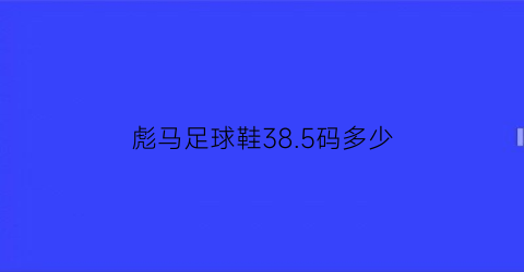 彪马足球鞋385码多少(彪马38码多少厘米)