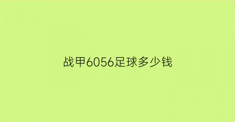 战甲6056足球多少钱