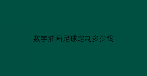 数字油画足球定制多少钱