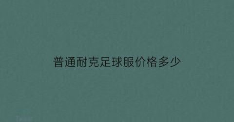 普通耐克足球服价格多少(耐克足球鞋一般多少钱)