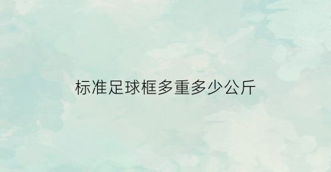 标准足球框多重多少公斤(标准足球框多重多少公斤合适)