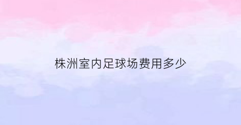 株洲室内足球场费用多少