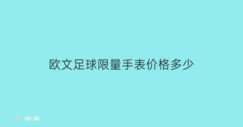 欧文足球限量手表价格多少