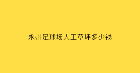 永州足球场人工草坪多少钱(足球场人工草坪价格)