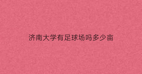 济南大学有足球场吗多少亩(济南大学有篮球队吗)