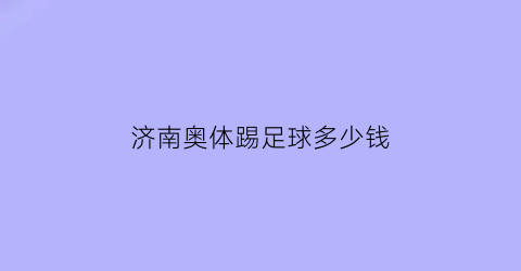 济南奥体踢足球多少钱(济南奥体踢足球多少钱一个)