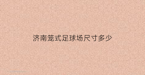 济南笼式足球场尺寸多少(笼式足球场价格)