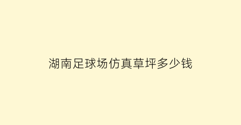 湖南足球场仿真草坪多少钱(足球场仿真草皮多少钱一平)