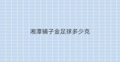 湘潭铺子金足球多少克