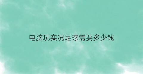 电脑玩实况足球需要多少钱