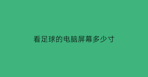 看足球的电脑屏幕多少寸